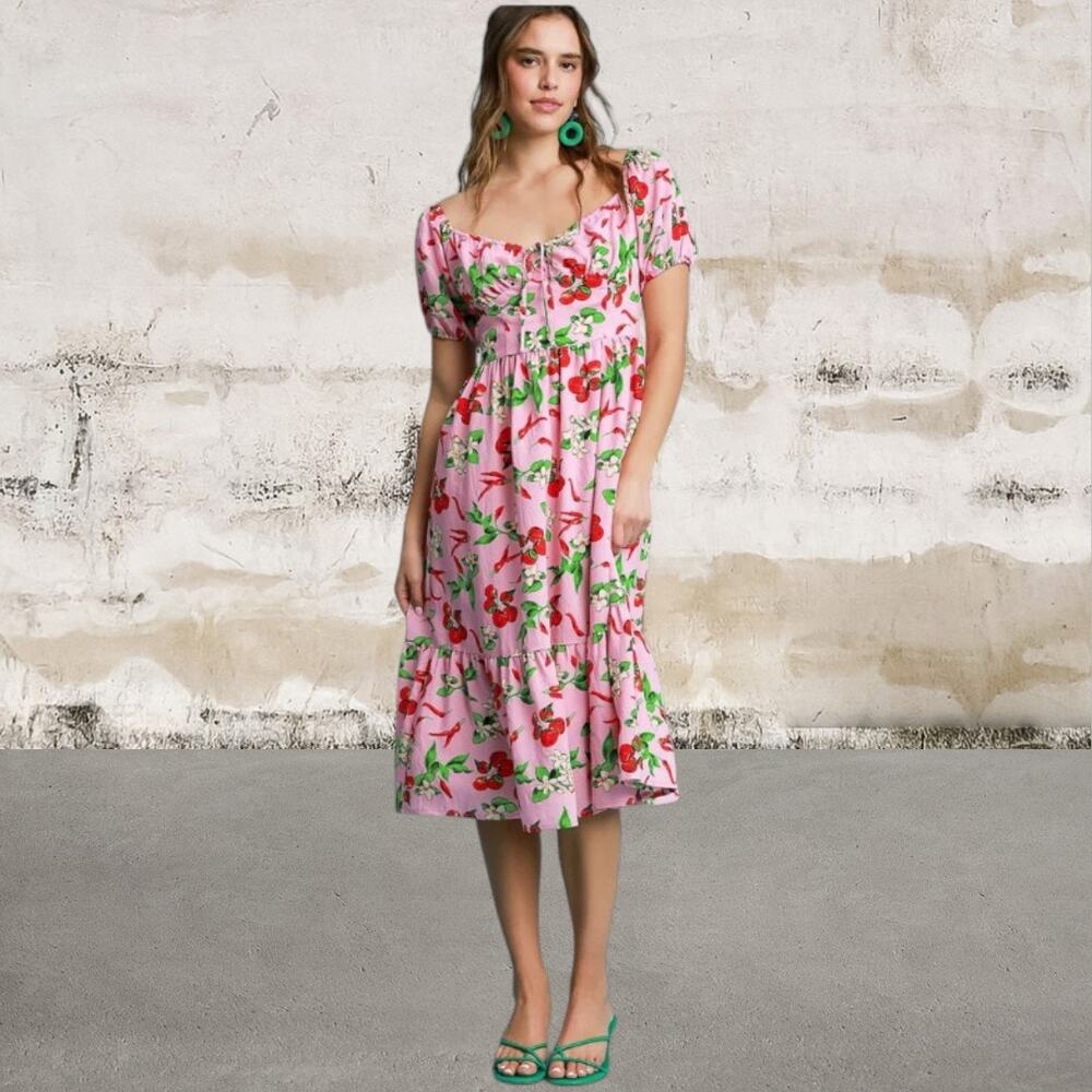 Umgee A Little Spicy Midi Dress NWT